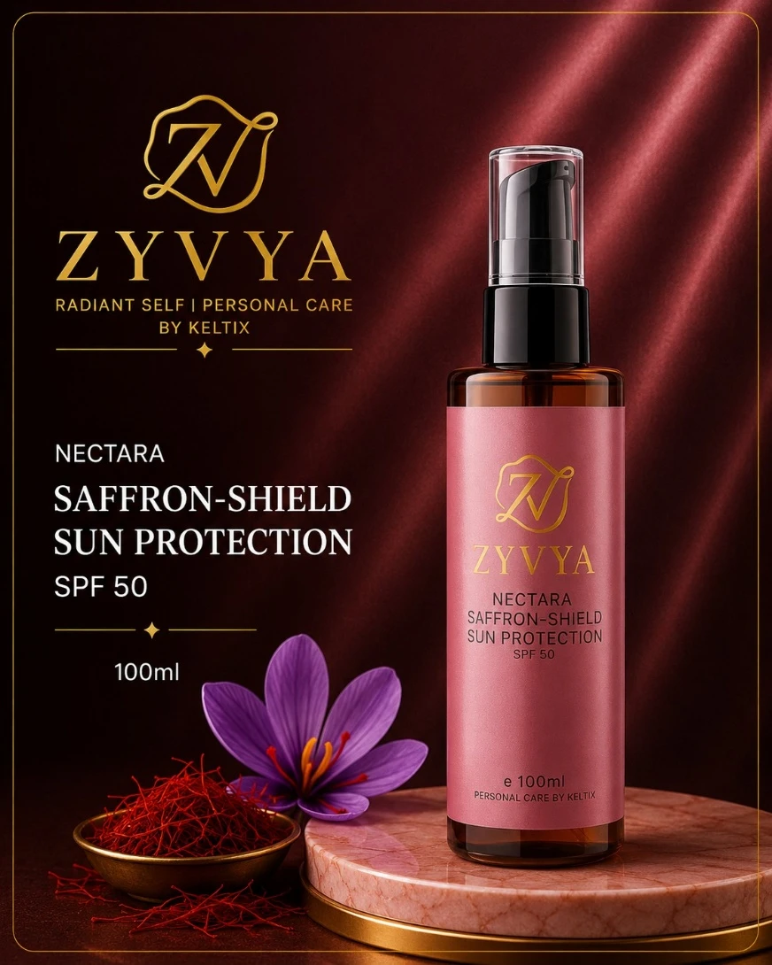 ZYVYA Nectara Saffron-Shield Sun Protection Cream (SPF 50)