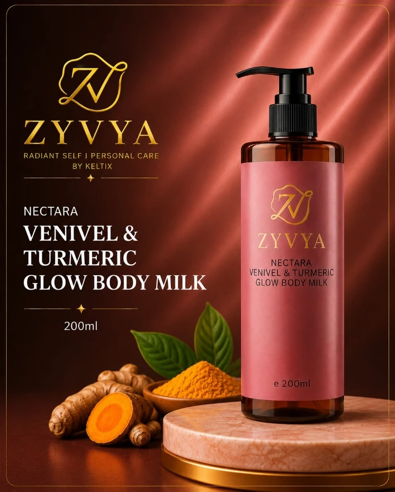 ZYVYA Nectara Venivel & Turmeric Glow Body Milk